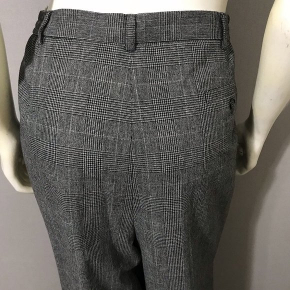 Vintage Evan Picone Black White Plaid High Waisted Trousers Sz-18W - Picture 4 of 11